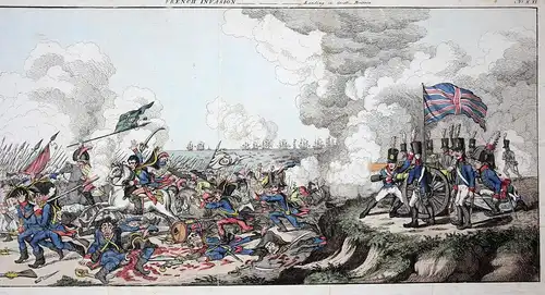 French invasion -landing in Great-Britain - French Invasion of England caricature Karikatur cartoon Satire etc