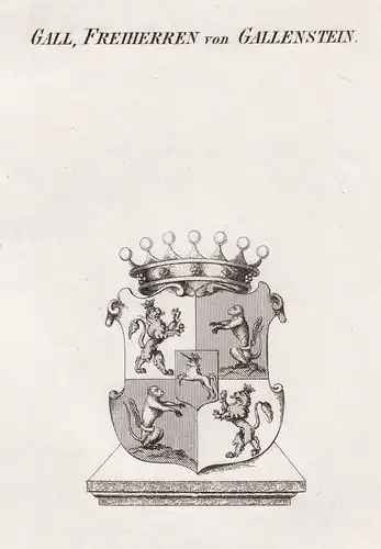 Gall, Freiherren von Gallenstein - Gall von Gallenstein Elsass-Lothringen Wappen Adel coat of arms heraldry He
