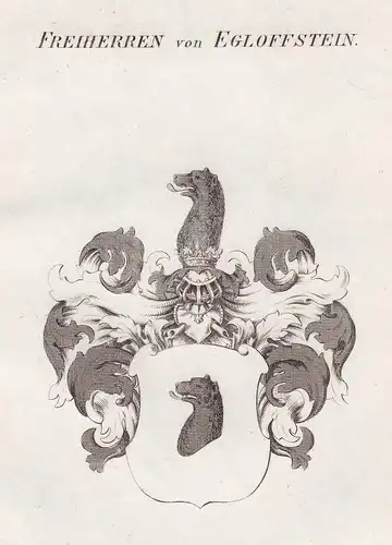Freiherren von Egloffstein - Egloffstein Franken Wappen Adel coat of arms heraldry Heraldik Kupferstich antiqu