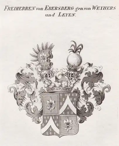 Freiherren von Ebersberg gen. von Weyhers und Leyen - Ebersberg Weyhers Leyen Franken Wappen Adel coat of arms
