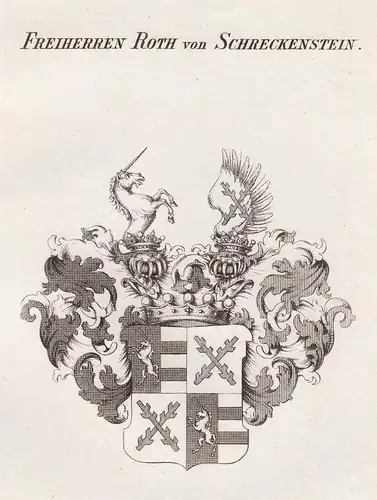 Freiherren Roth von Schreckenstein - Roth Schreckenstein Ulm Wappen Adel coat of arms heraldry Heraldik Kupfer