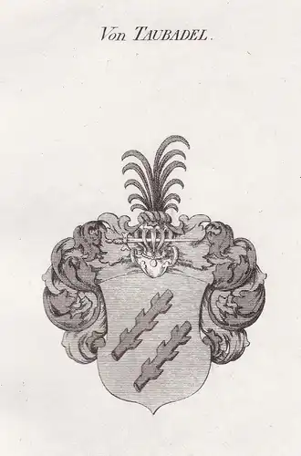 Von Taubadel - Taubadel Meißen Wappen Adel coat of arms heraldry Heraldik Kupferstich antique print