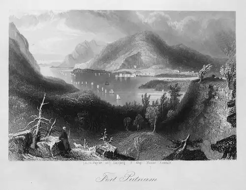 Fort Putnam - Fort Putnam West Point New York Amerika America Stahlstich steel engraving antique print