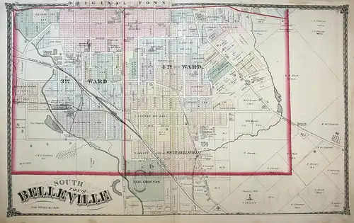 South Part of Belleville - Illinois South Belleville St. Clair County map America USA United States