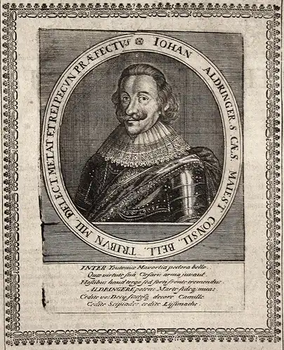 Iohan Aldringer - Johann von Aldringen (1558-1634) Feldmarschall field marshal gravure Portrait Kupferstich co