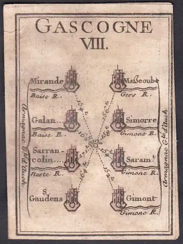 Gascogne VIII. - Gascogne Frankreich France Mirande Galan Simorre Sarrancolin Saran Saint-Gaudens Gimont Origi