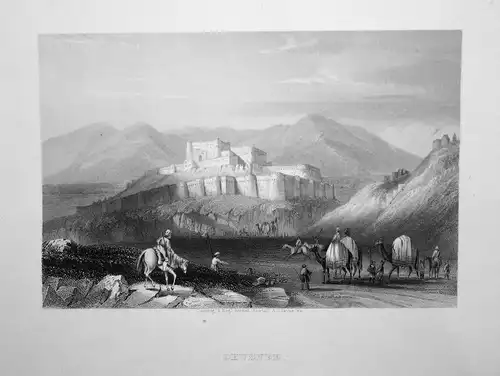 Ghuznee - Ghazni Ghuznee Afghanistan Ansicht view Stahlstich steel engraving antique print