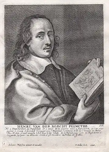 Henry van der Borcht Peinctre - Hendrick van der Borcht Maler painter Portrait Kupferstich copper engraving an