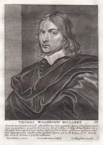 Thomas Willeborts Bossaert - Thomas Willeboirts Maler painter Portrait Kupferstich copper engraving antique pr