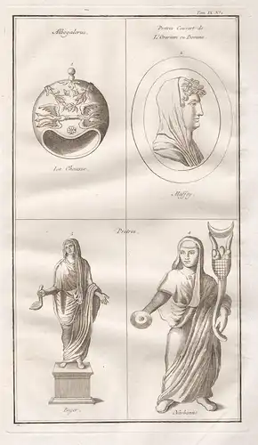 Albogalerus / Pretres Couvert de l'Orarium ou Domino... - Roman Greek antiquity figures fashion charms statues