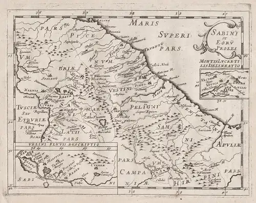 Sabini et Eoruproles - Lazio Sabina Latium Italia Italy Italien map Karte