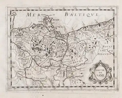 Partie de Saxe - Mecklenburg Vorpommern Rügen Polska Poland map Karte