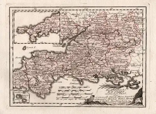 Des Königreichs England südlicher Theil oder Cornwall, Devon Shire, Derset Somerset S, Bristol, Wilts, Hamp. S