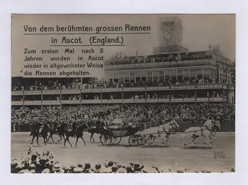 Von dem berühmten grossen Rennen in Ascot (England). - Pferderennen Pferderennsport Ascot England horse racing