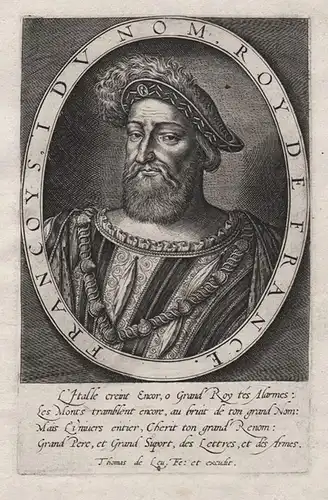 Francoys I du nom Roy de France - Francois I de France (1494-1547) King roi König Portrait