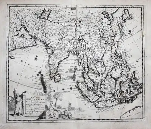 Les Indes Orientales - Indonesia India Philippines Asia China map Karte