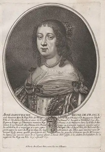 Anne d'Austriche Reine de France... - Anne of Austria (1601-1666) Spain Queen France Portrait