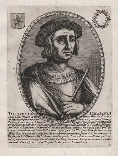 Jacques de Chabanes - Jacques I de Chabanes (-1453) La Palice Madic Charlus Curton Toulouse Bourbonnais Portra