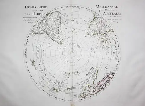 Hemisphere Meridional pour voir plus distinctement les Terres Australes - Antarctic South Pole Australia Ameri