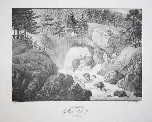 Salzburg. Gollinger Wasserfall 1te Ansicht. - Golling a.d. Salzach Wasserfall Salzburg Hallein Österreich Aust