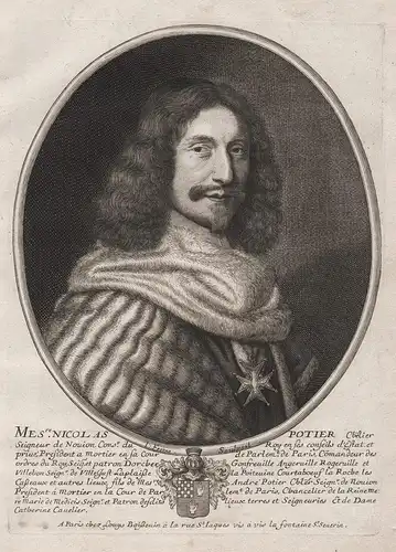 Mesre. Nicolas Potier... - Nicolas Potier de Novion (1618-1693) Paris Portrait