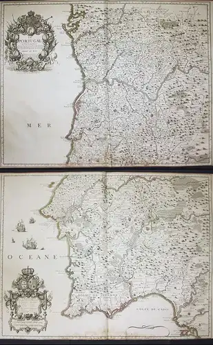 Le Portugal et ses Frontieres. - Portugal Algarve wall map Karte