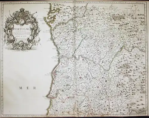 Le Portugal et ses Frontieres. - Portugal Algarve wall map Karte