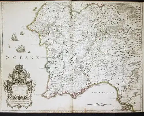 Le Portugal et ses Frontieres. - Portugal Algarve wall map Karte
