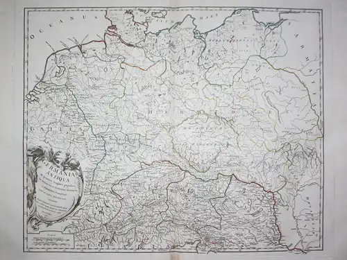 Germania Antiqua - Germanien Germania Magna Germanen Deutsches Reich map Karte