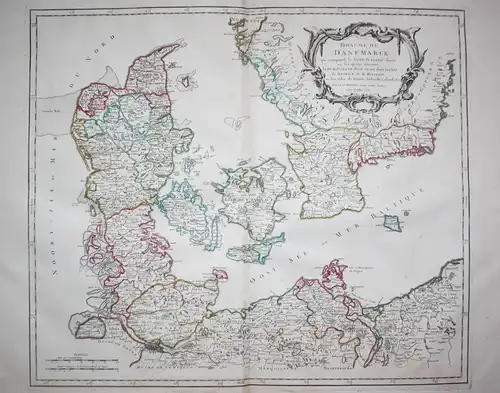 Royaume de Danemarck - Denmark Danmark Dänemark Karte map