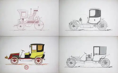 A very important collection of original designs and photographs from the beginning of French automotive indust