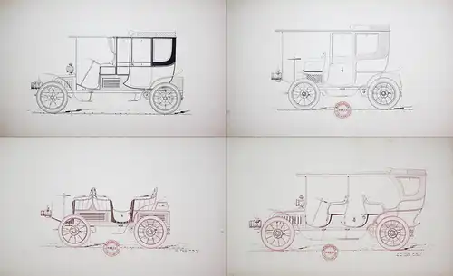 A very important collection of original designs and photographs from the beginning of French automotive indust