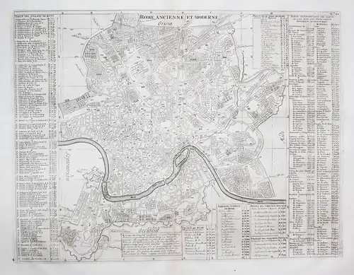 Rome Ancienne et Moderne - Roma Rom Rome Plan Italia Italy Italien map Karte