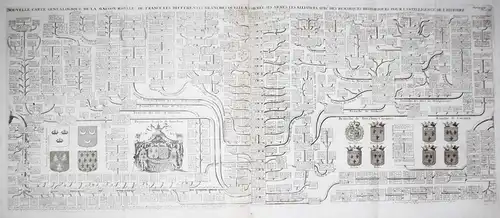 Nouvelle carte genealogique de la Maison Royale de France, les differentes barnches quelle a formée, ses armes