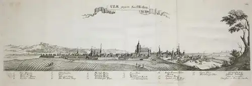 Ulm gegen Sud Westen - Ulm Panorama Ansicht Schwäbische Alb Baden-Württemberg Ansicht view