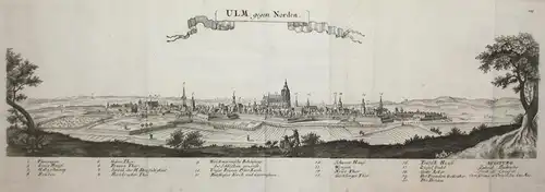 Ulm gegen Norden - Ulm Panorama Ansicht Schwäbische Alb Baden-Württemberg Ansicht view