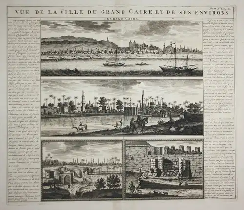 Vue de la Ville du Grand Caire, et de ses environs. - Cairo Kairo Egypt Ägypten engraving Kupferstich