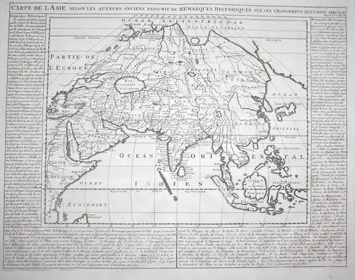 Carte de l'Asie selon les auteurs anciens enrichie de remarques historiques sur les changemens qui y sont arri