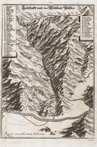 Landschafft umb das Wildebadt Pfäffers - Bad Pfäfers Wildbad Kanton St. Gallen Schweiz Suisse Switzerland