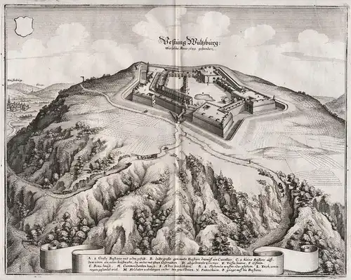 Vestung Wültzburg wie solche Anno 1649 gestanden. - Wülzburg Weißenburg in Bayern Mittelfranken