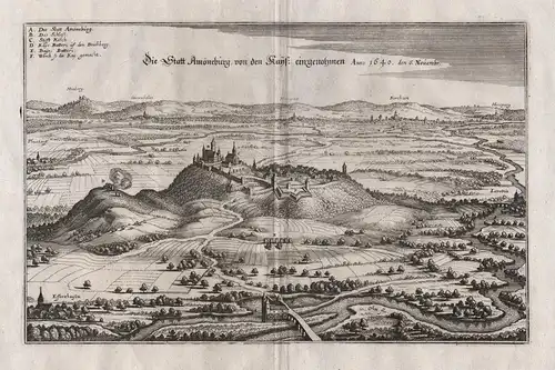 Die Statt Amöneburg, von den Kays: eingenohmen Anno 1640, den 6. Novembr. - Amöneberg LK Marburg-Biedenkopf Be