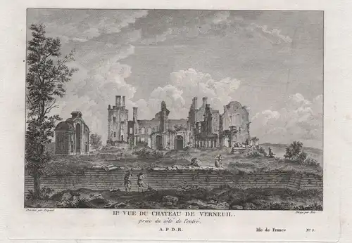 IIe. Vue du Chateau de Verneuil, prise du coté de l'entrée. - Verneuil-en-Halatte chateau Oise Hauts-de-France