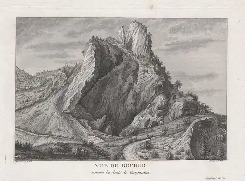 Vue du Rocher nommé les dents de Gargantua. - Les trois Pucelles Saint-Nizier-du-Moucherotte Isere Auvergne Ga