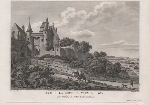 Vue de la Porte de Vaux a Laon, qui conduit a Notre-Dame de Liesse - Laon Porte d'Ardon Aisne Hauts-de-France