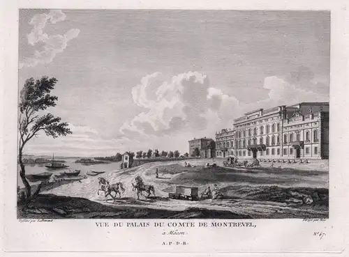 Vue du Palais du Comte de Montrevel, a Macon. - Macon Hotel de Ville Bourgogne Ansicht view vue