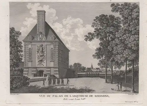 Vue du Palais de l'Arquebuse de Soissons, Bati sous Louis XIV - Soissons Pavillon de l'Arquebuse Aisne Hauts-d