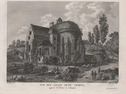 Vue d'un ancien petit temple, appelé St. Pierre a l'Assaut - Soissons Eglise Saint-Pierre Aisne Hauts-de-Franc