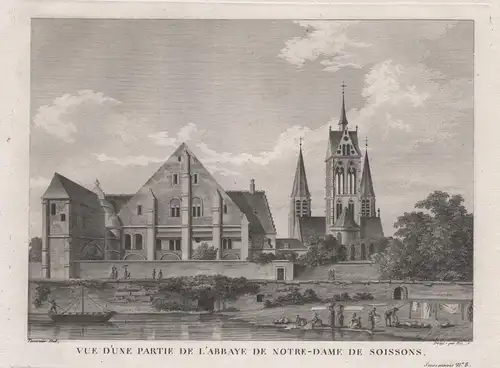 Vue d'une partie de l'Abbaye de Notre Dame de Soissons - Soissons Abbaye Notre-Dame Aisne Hauts-de-France Ansi