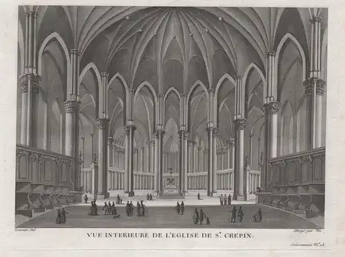 Vue interieure de l'Eglise de St. Crepin - Soissons Abbaye Saint-Crepin-le-Grand Aisne Hauts-de-France Ansicht