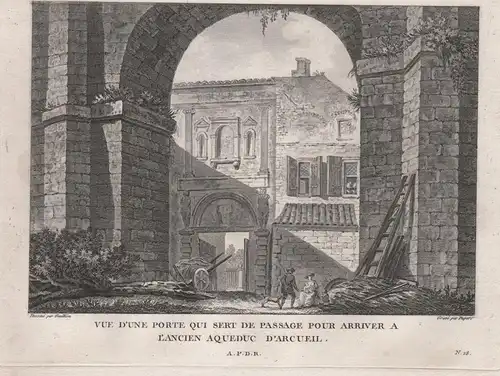 Vue d'une Porte qui sert de Passage pour arriver a l'Ancien Aqueduc d'Arcueil. - Aqueduc d'Arcueil Val-de-Marn